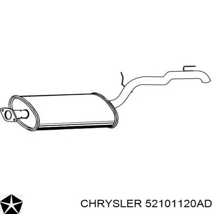 52101120AD Chrysler Глушник, задня частина