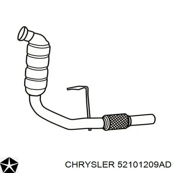 Купити 52101209AD Chrysler Перетворювач відпрацьованих газів