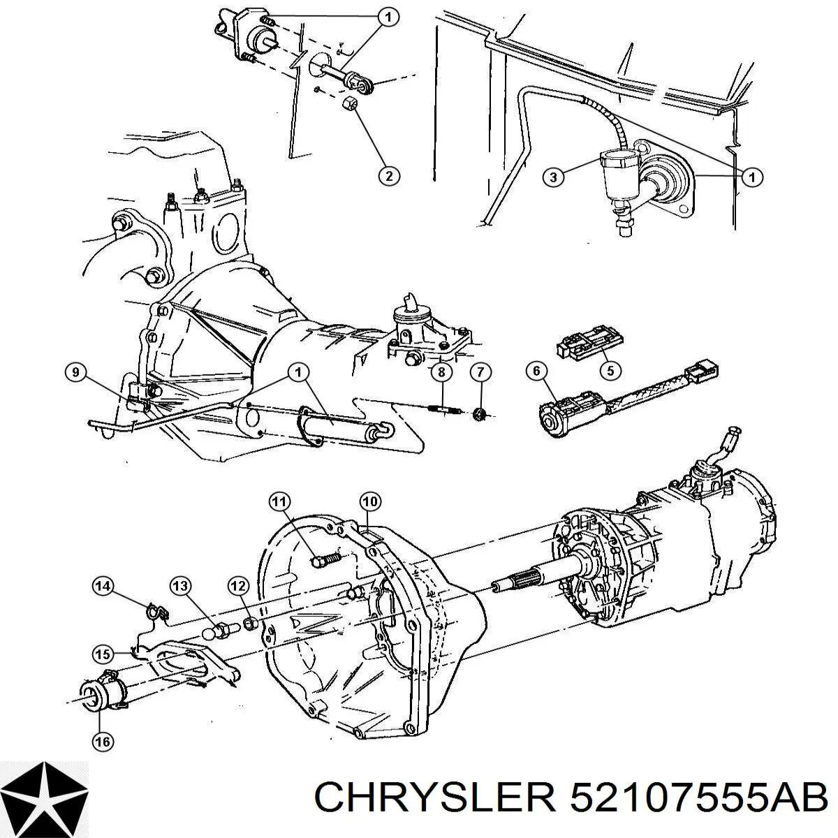 Купити 52107555 Chrysler Вилка зчеплення