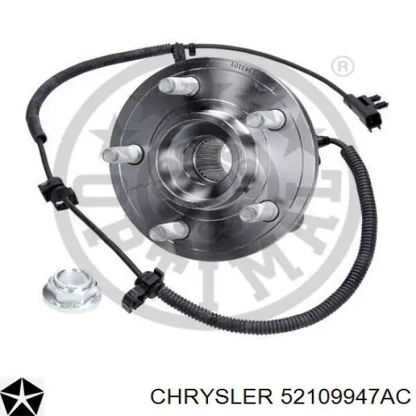 Маточина колеса передня Chrysler 52109947AC ціна, від 97.79 USD
