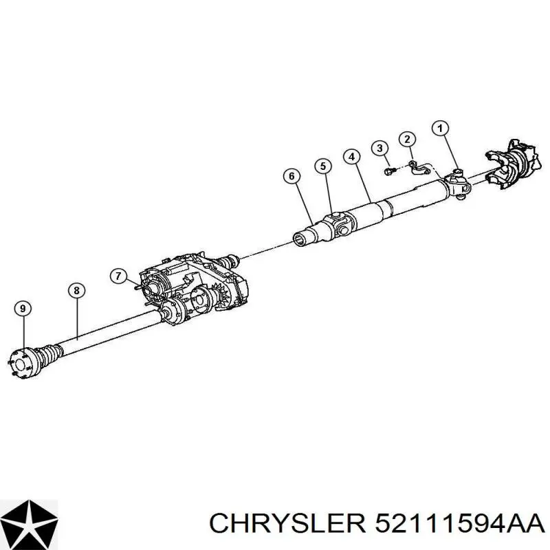 Купити 52111506AB Chrysler Кардан передній