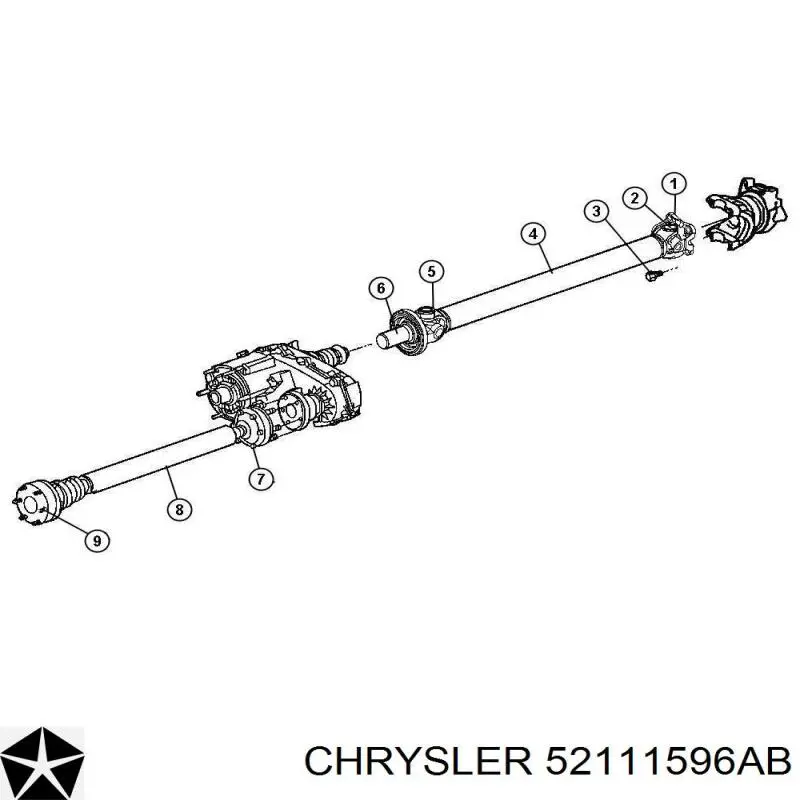 Кардан передній 52111506AB Chrysler