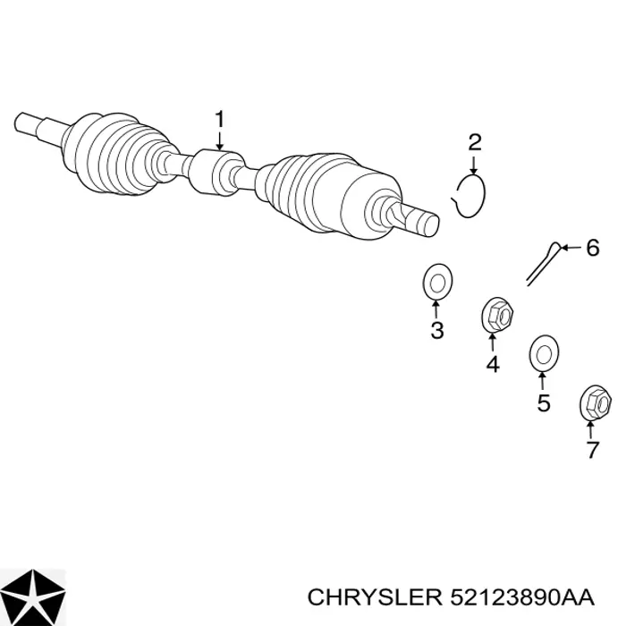  Chrysler 52123890AA ціна, від 70.30 USD
