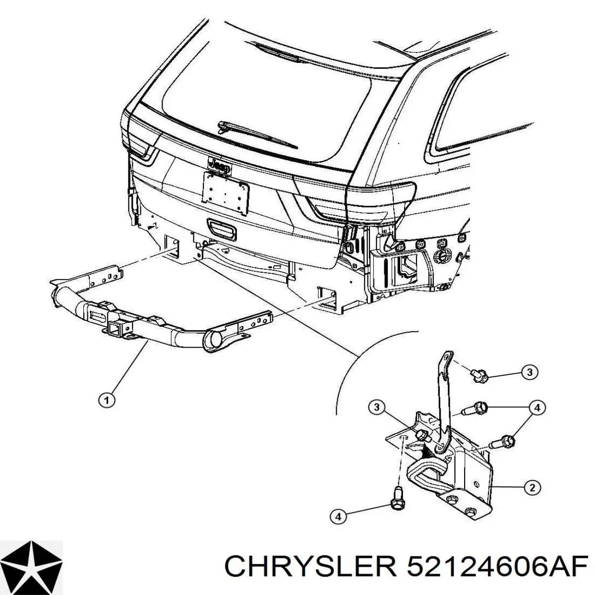 Балка бампера заднього Chrysler 52124606AF ціна, від 152.03 USD