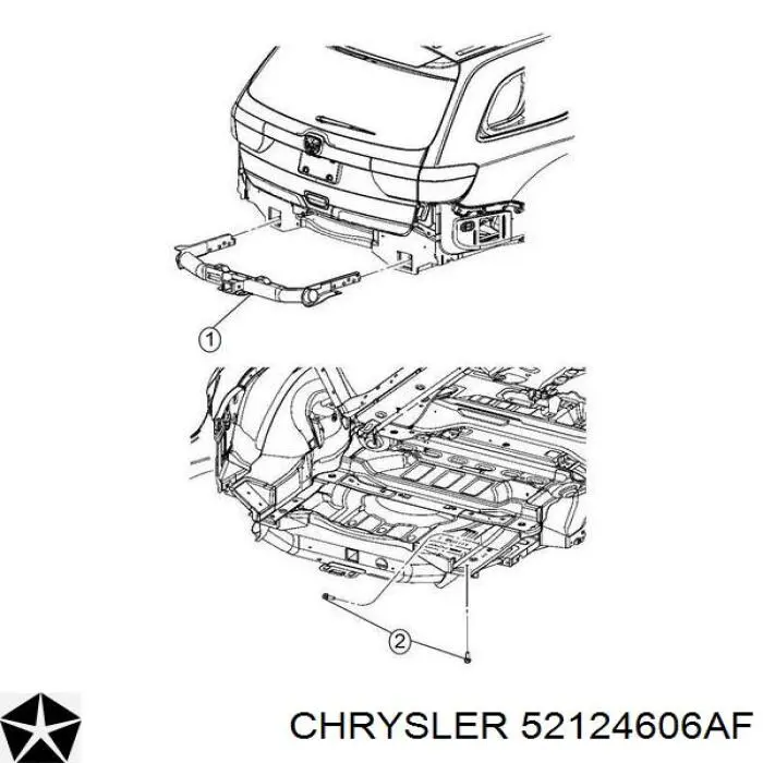 Підсилювач бампера заднього 52124606AE Chrysler