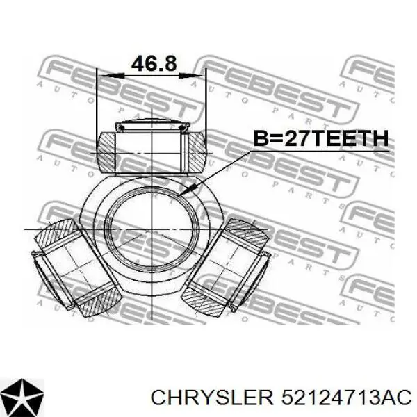 52124713AC Chrysler Привід лівий