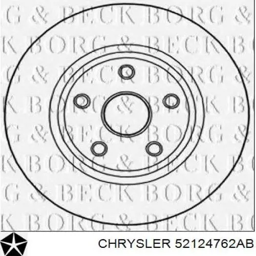 Гальмівні диски передні 52124762AB Chrysler