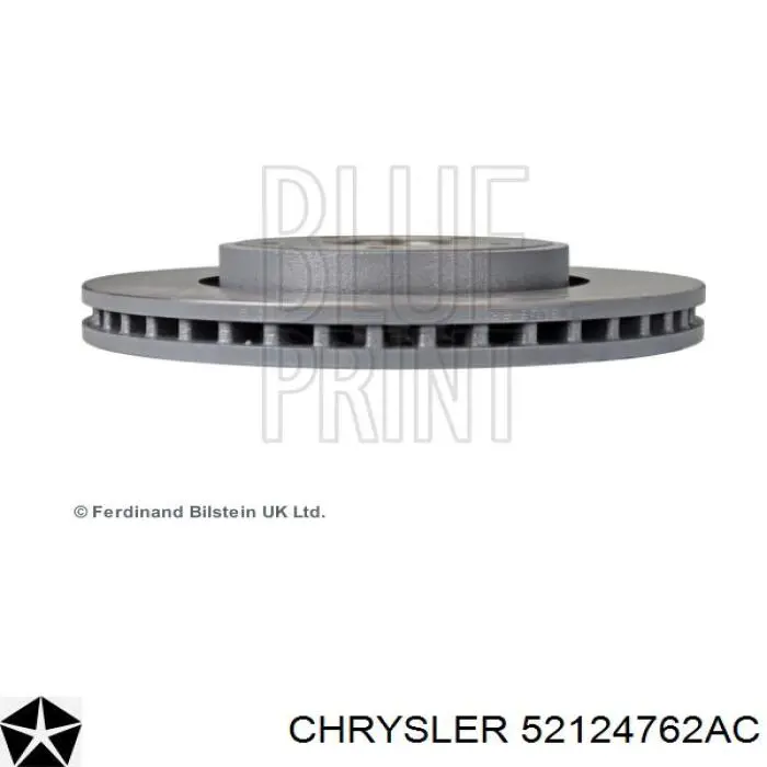 Диск переднього гальма Chrysler 52124762AC ціна, від 82.93 USD