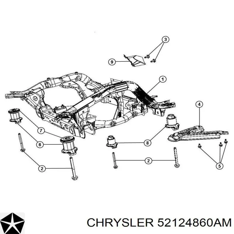 52124860AM Chrysler Передня балка