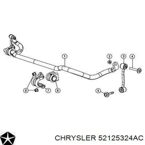 Втулка переднего стабилизатора CHRYSLER 52125324AC