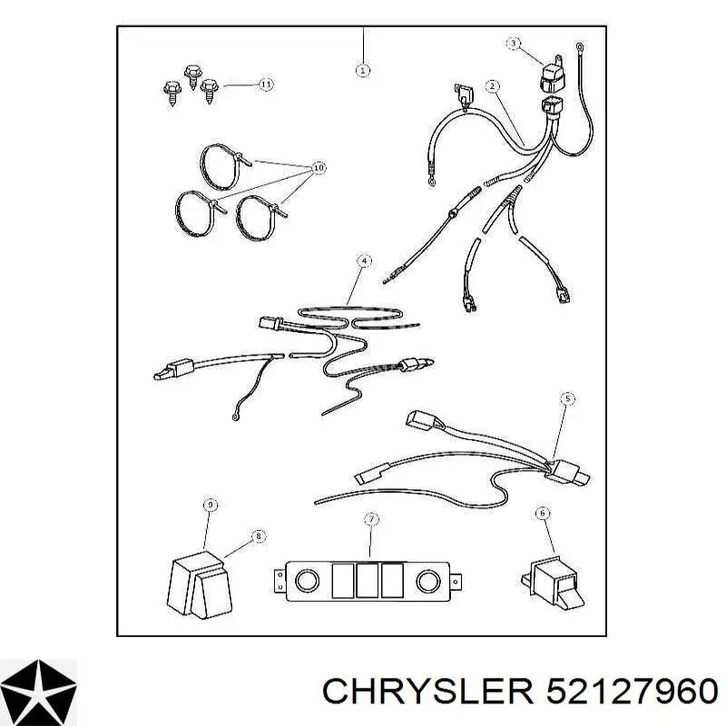 52127960 Chrysler Підсилювач гальм вакуумний