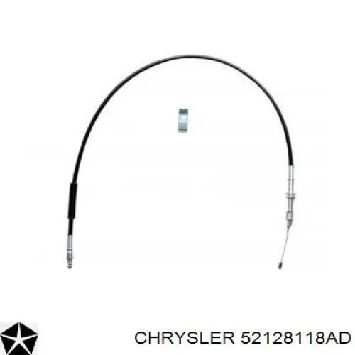 Купити 52128118AD Chrysler Трос ручного гальма задній, правий