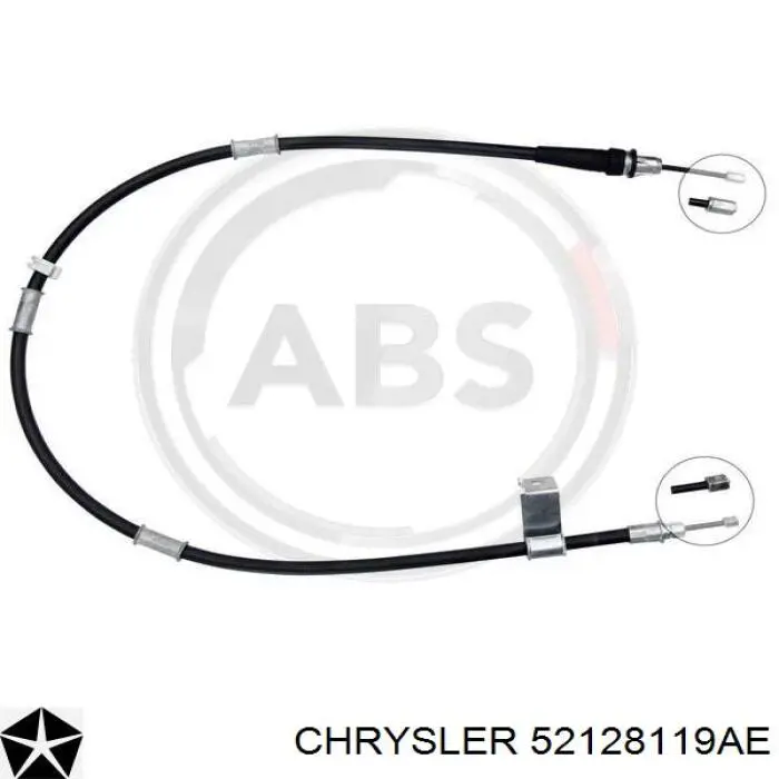 Купити 52128119AE Chrysler Трос ручного гальма задній, лівий