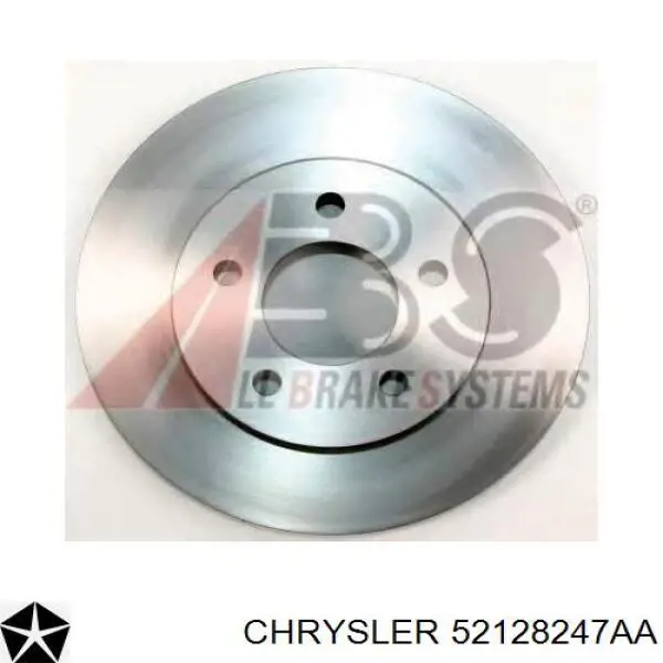 Диск переднього гальма Chrysler 52128247AA ціна, від 48.68 USD