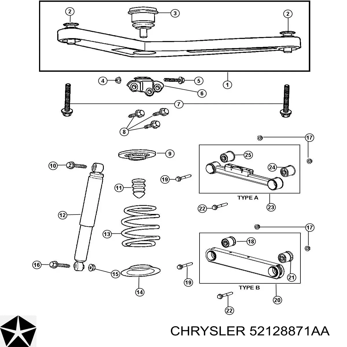  Chrysler 52128871AA ціна, від 90.29 USD