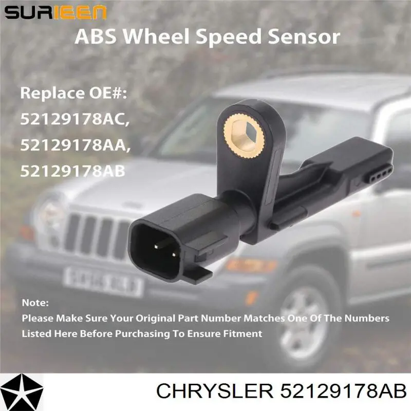 Датчик АБС (ABS) задній 52129178AB Chrysler