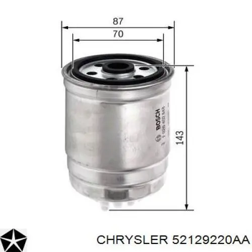 Фільтр тонкого очищення палива Chrysler 52129220AA ціна, від 26.18 USD
