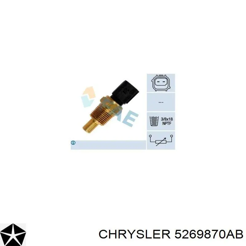 Датчик температури охолоджуючої рідини 5269870AB Chrysler