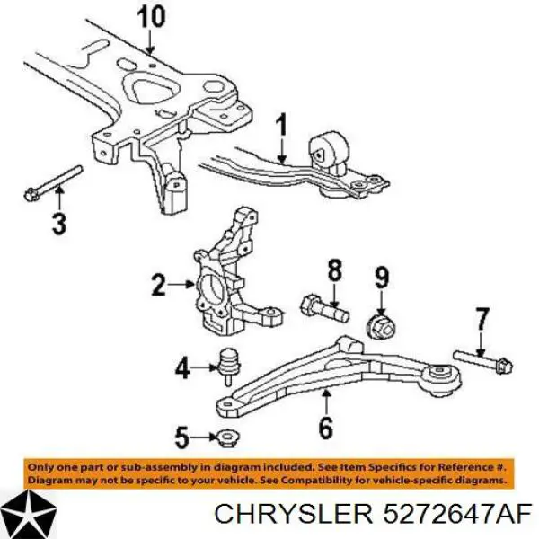 5272647AF Chrysler Передня балка