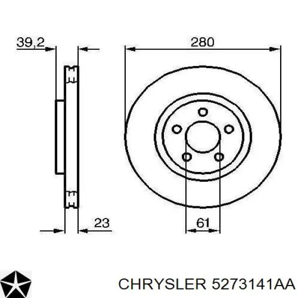 Купити 5273141AA Chrysler Ротор гальмівний