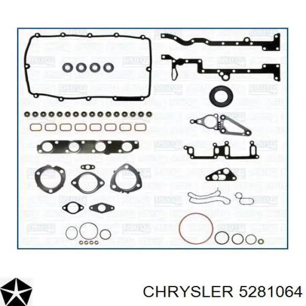 5281064 Chrysler прокладка головки блока циліндрів (гбц)