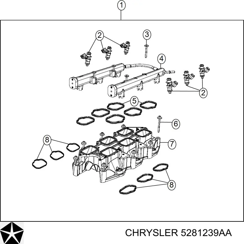Комплект зчеплення (3 частини) Chrysler 5281239AA ціна, від 96.38 USD