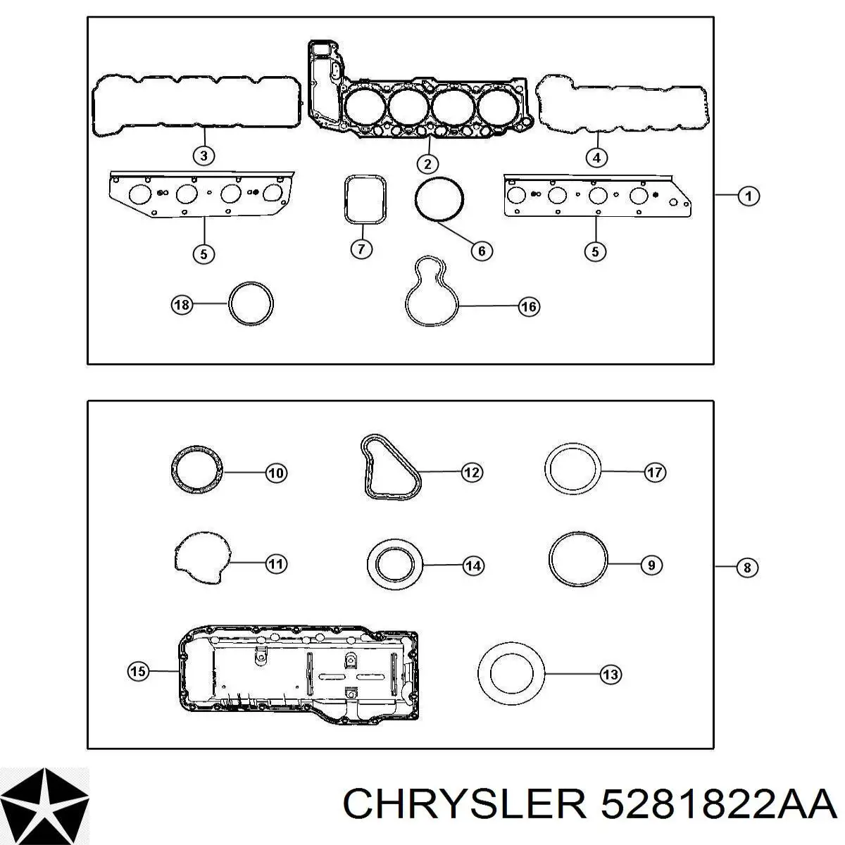 05281822AA Chrysler прокладка дросельної заслінки