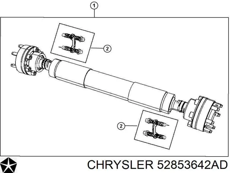 Купити 52853642AF Chrysler Кардан передній