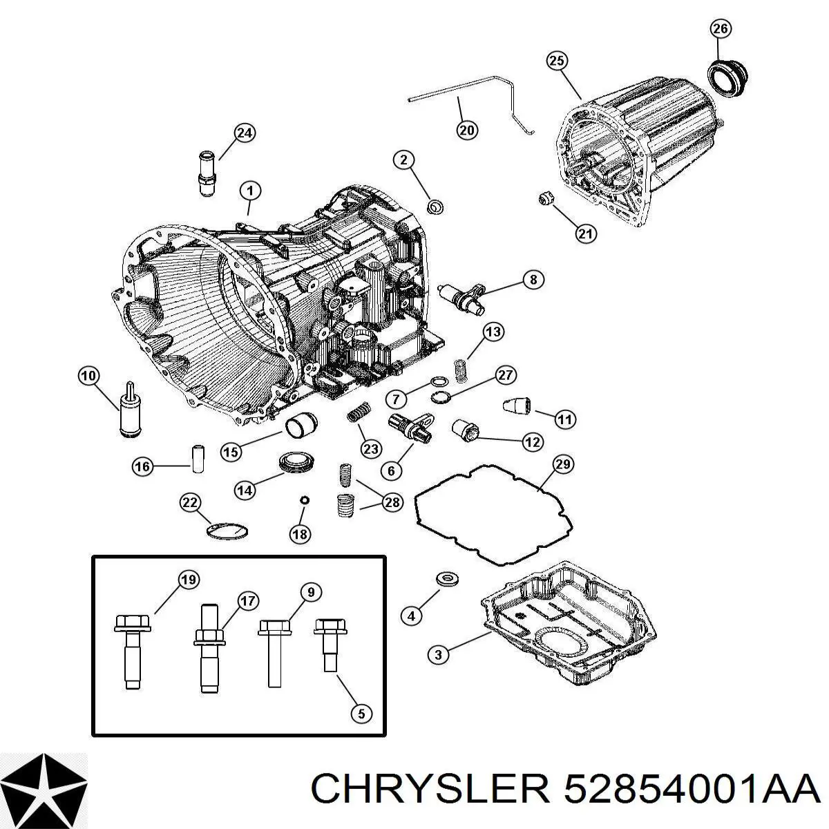 Датчик швидкості Chrysler 52854001AA ціна, від 42.43 USD