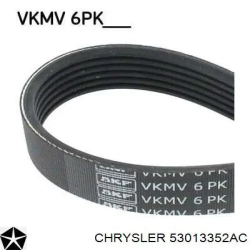Клиновий ремінь Chrysler 53013352AC ціна, від 15.27 USD