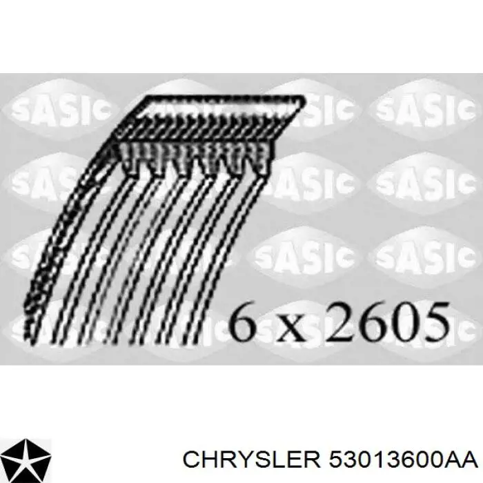 Купити 53013600AA Chrysler Ремінь генератора