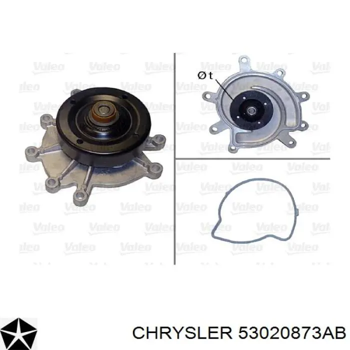 Купити 53020873AB Chrysler Насос охолоджуючої рідини