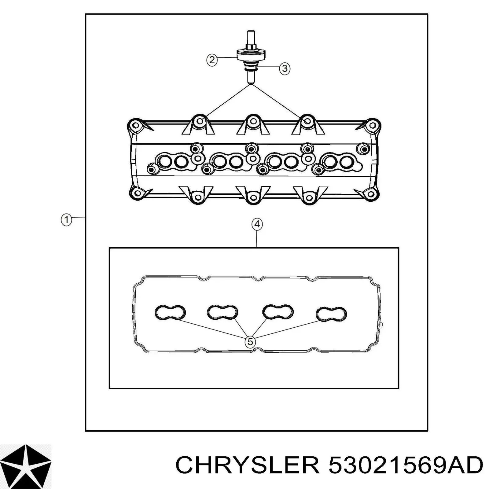 53021569AD Chrysler Прокладка кришки клапанної 
