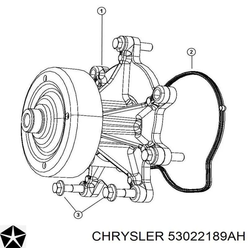 Помпа охолодження Chrysler 53022189AH ціна, від 61.28 USD