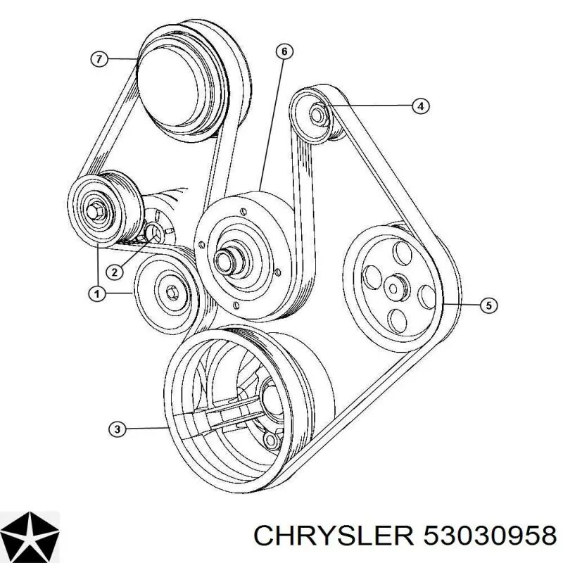 53030958 Chrysler натягувач приводного ременя
