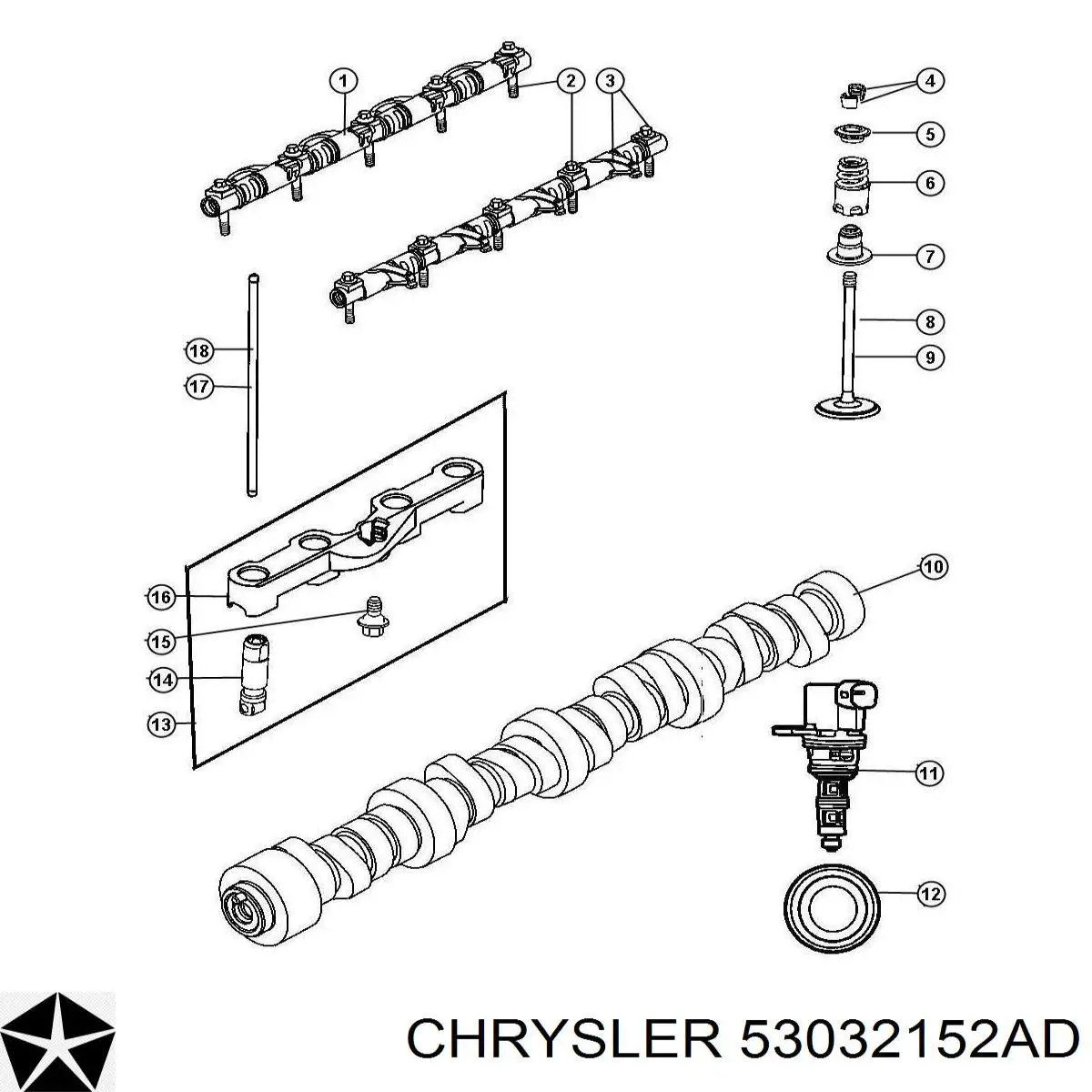 Соленоїд перемикання Chrysler 53032152AD ціна, від 33.37 USD