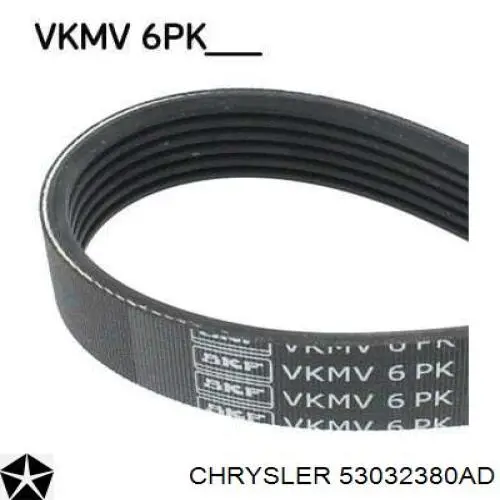 Клиновий ремінь Chrysler 53032380AD ціна, від 20.48 USD
