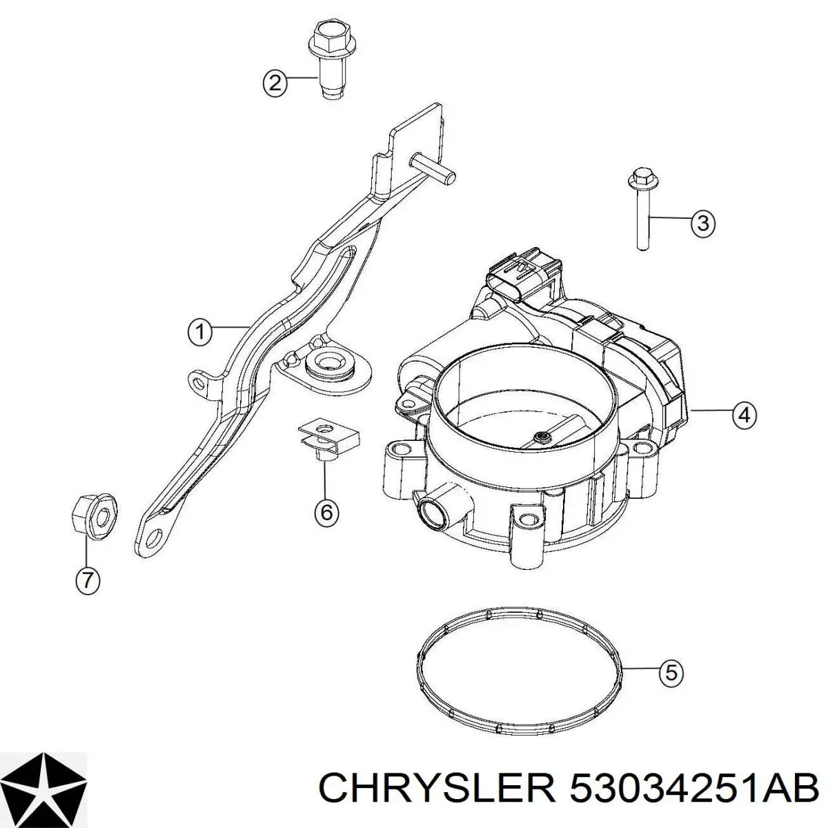 Блок дросельної заслінки Chrysler 53034251AB ціна, від 107.69 USD
