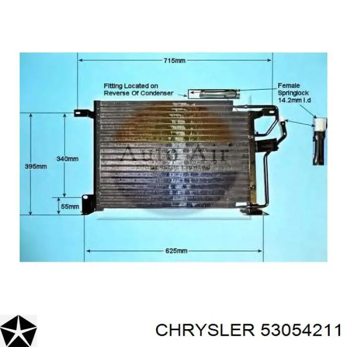 83403 Chrysler радіатор кондиціонера