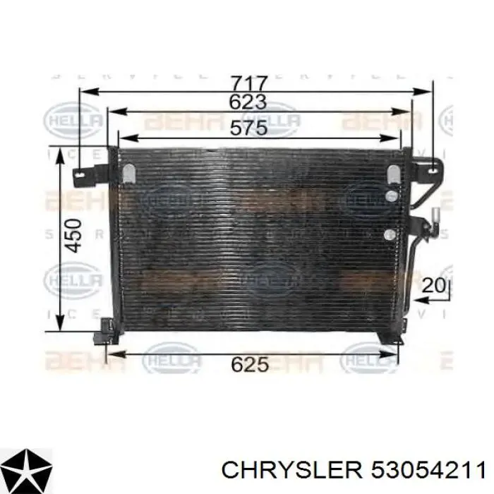 Конденсатор кондиціонера Chrysler 83403 ціна, від 90.88 USD