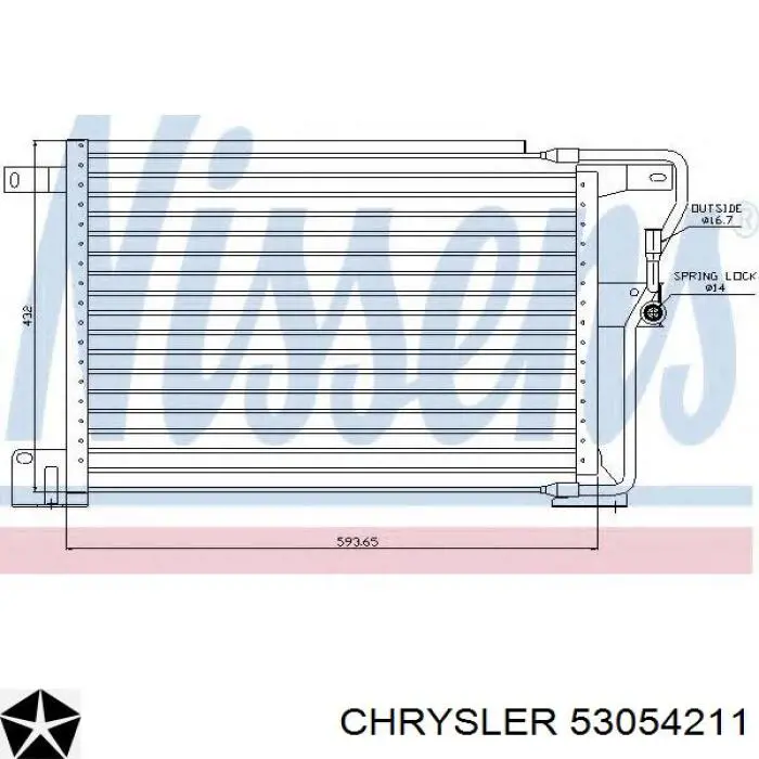 Купити 83403 Chrysler Радіатор системи охолодження кондиціонера