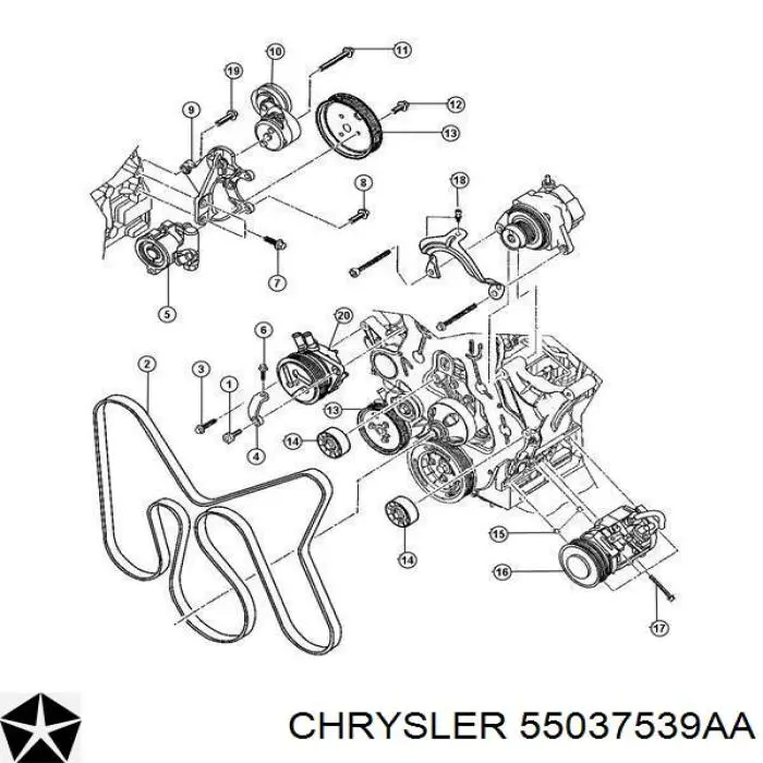 Купити 55037539AA Chrysler Електродвигуни (електродвигун обігрівача) або розетка причепа штепсельная