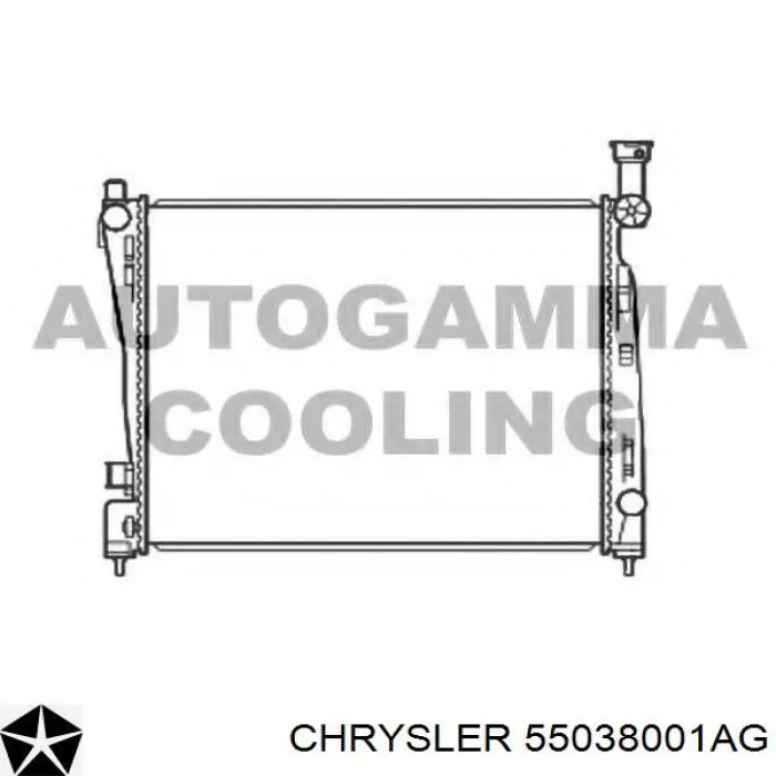 Купити 55038001AG Chrysler Радіатор двигуна