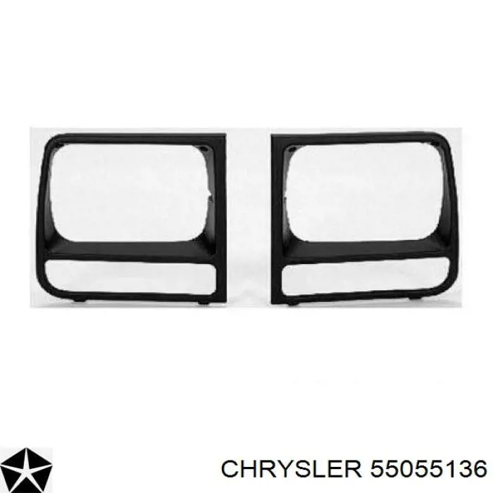 Купити 55055136 Chrysler Рамка/облицювання фари правої