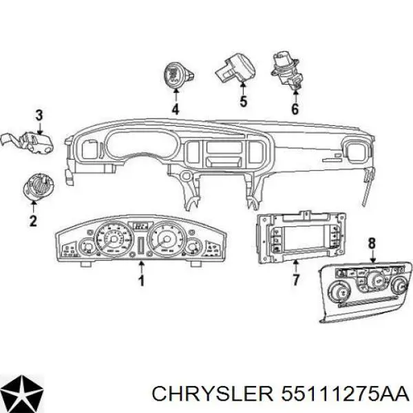 Датчик освітлення салону K55111902AA Fiat/Alfa/Lancia