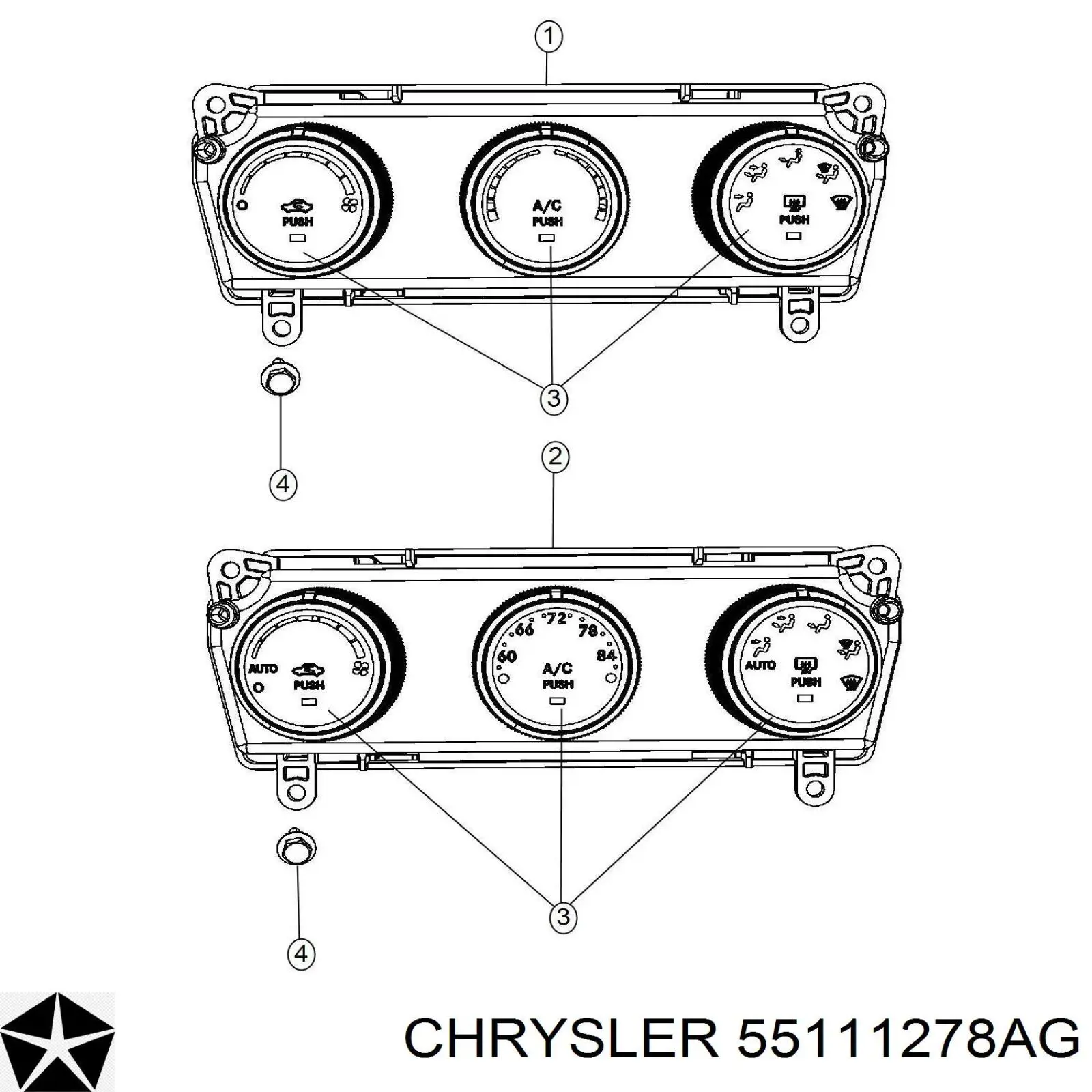 55111278AG Chrysler Механізм управління кондиціонером