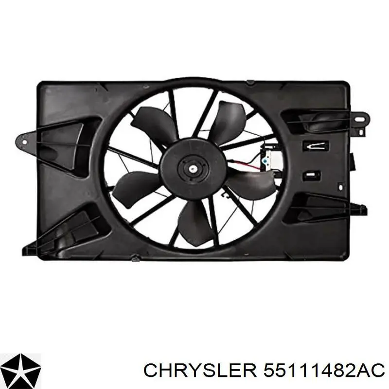 Дифузор радіатора охолодження, в зборі з двигуном і крильчаткою Chrysler 55111482AC ціна, від 137.39 USD