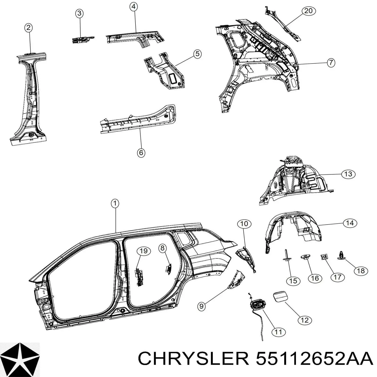 55112652AA Chrysler 