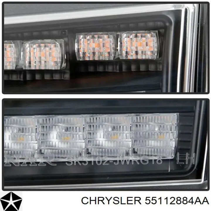 Габарит-покажчик повороту, правий 55112884AA Chrysler