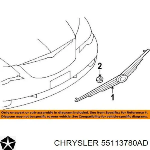 Купити 55113780AD Chrysler Замок капота